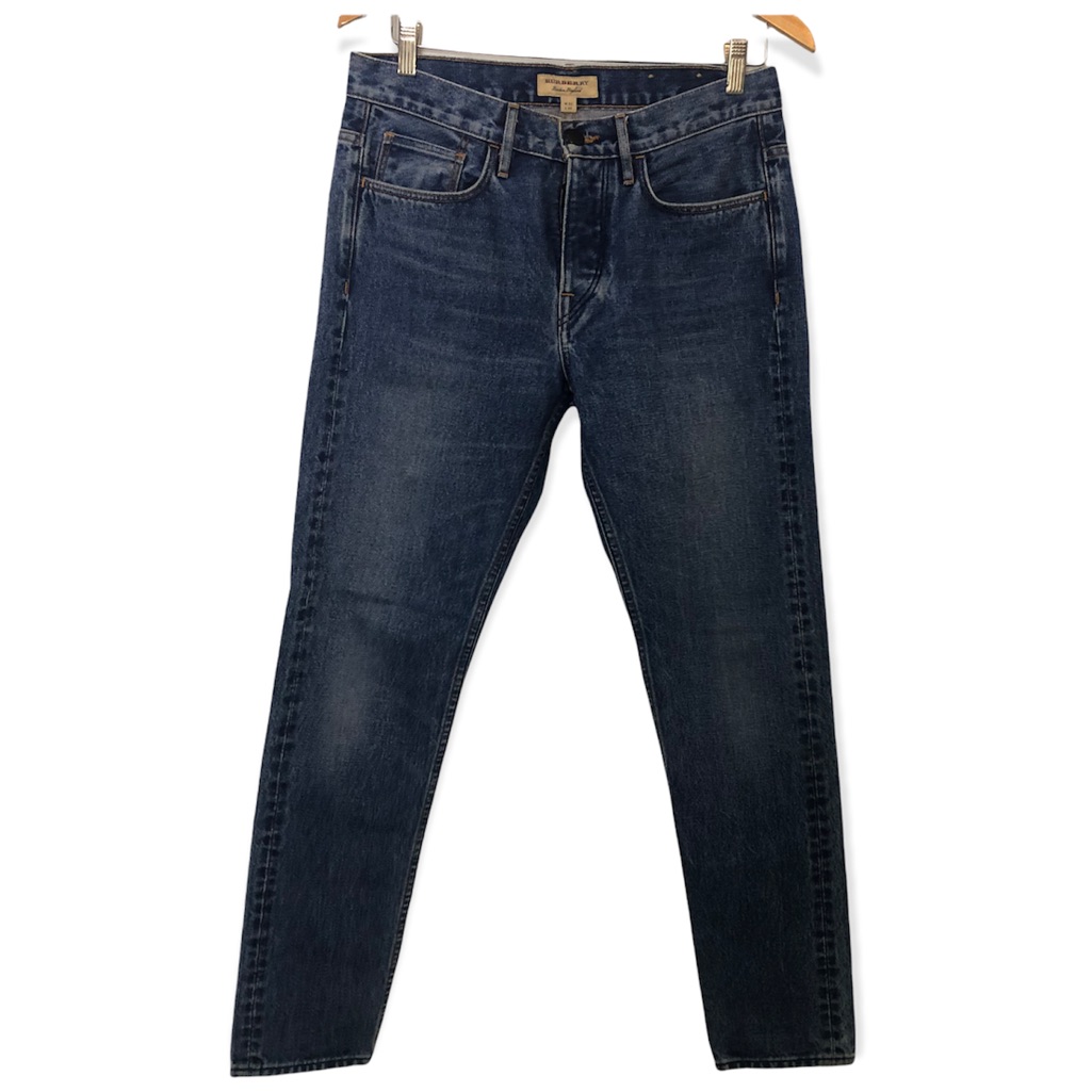 Burberry Relaxed Taper Jeans In Blue Steel